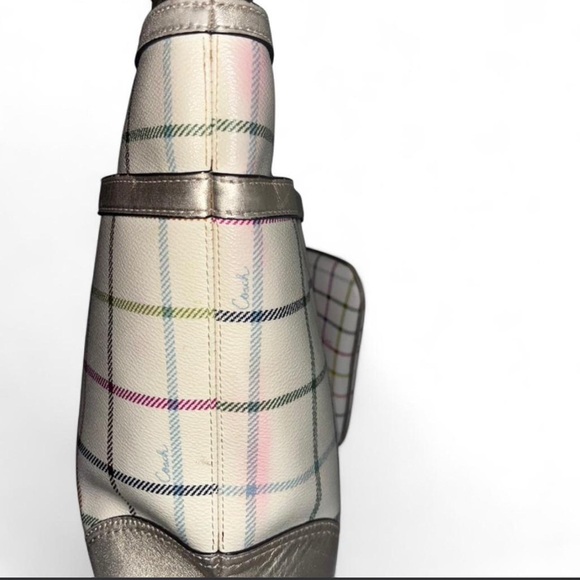 Vintage Coach Heritage Tattersall Tote + Matching Wallet - Picture 6 of 7